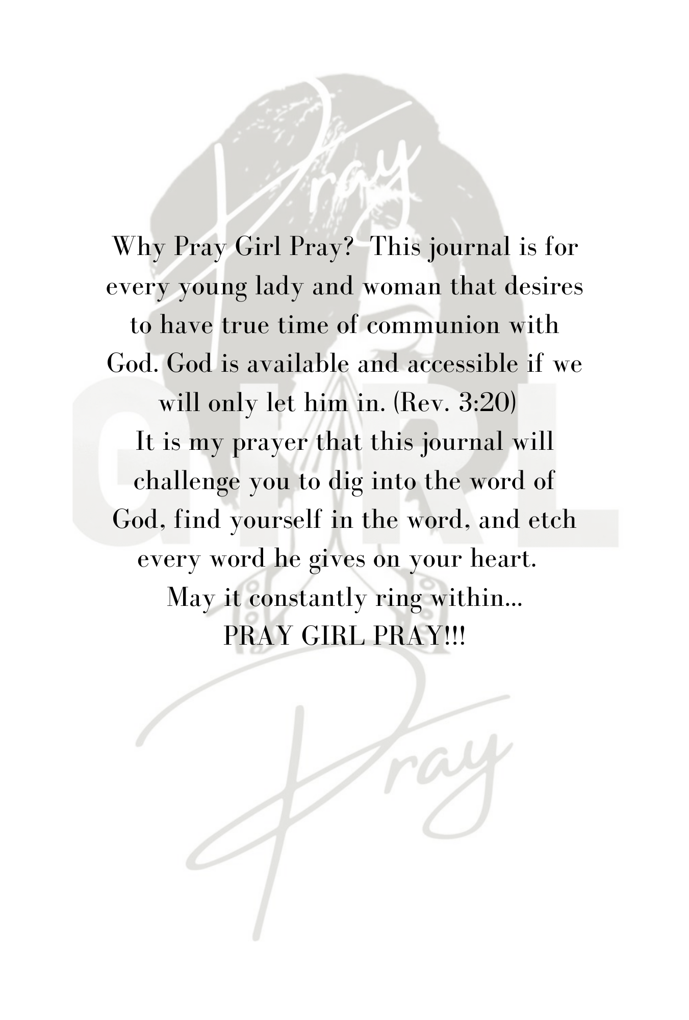 Study/prayer Journal