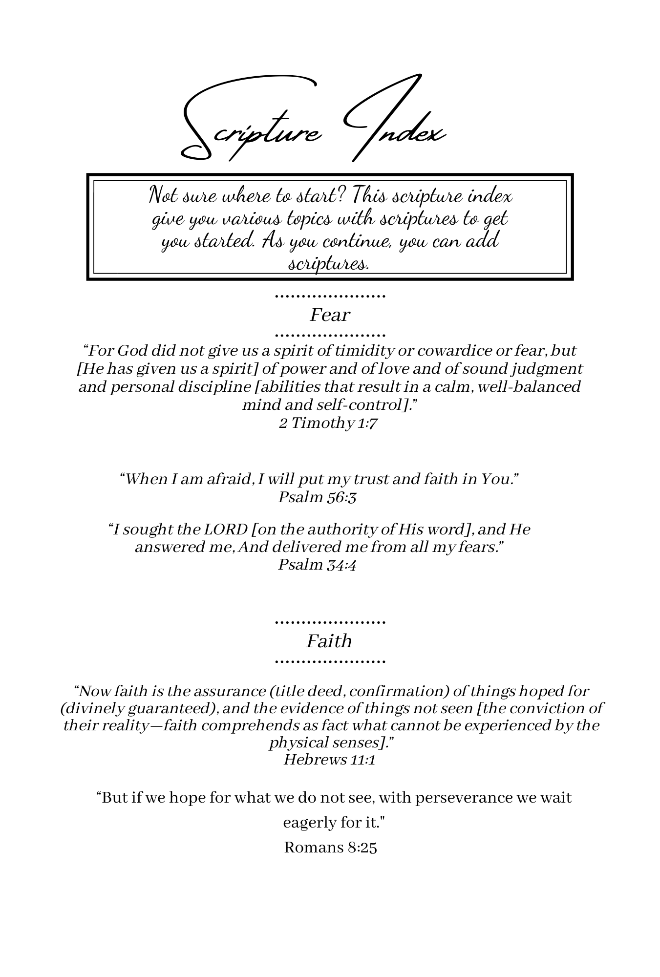 Study/prayer Journal