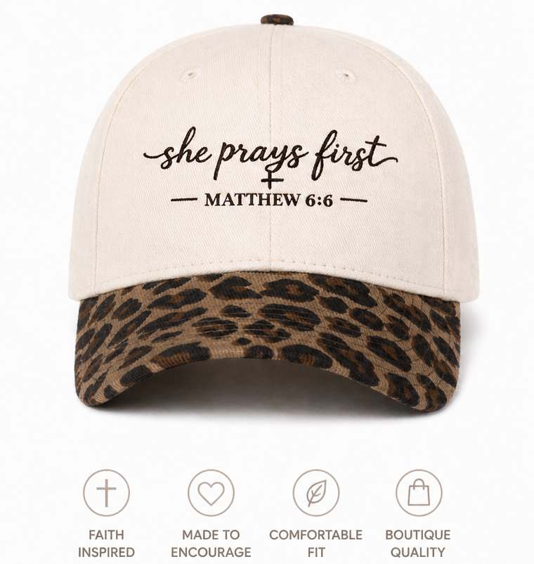 She prays first