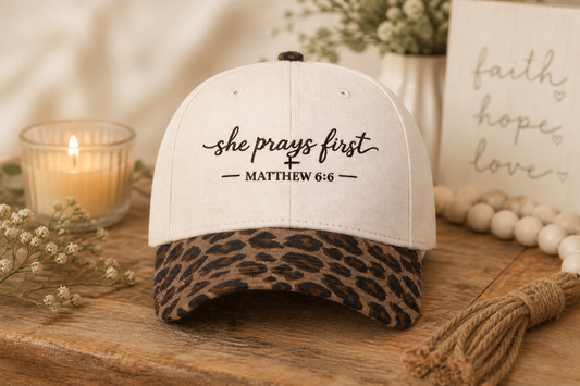 She prays first